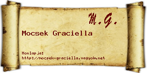 Mocsek Graciella névjegykártya